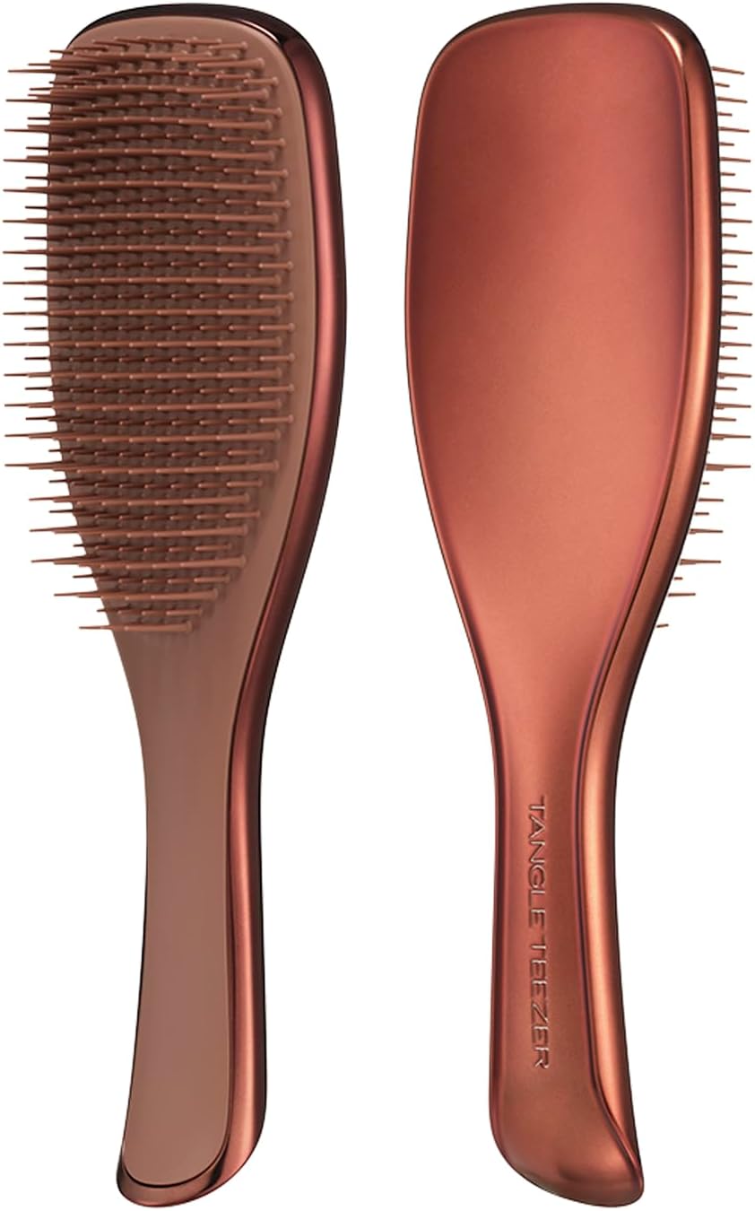 2025 Ultimate Detangler Chrome Hairbrush | for Wet & Dry Hair | Detangles All Hair Types | Reduces Breakage, Eliminates Knots | Two-Tiered Teeth & Comfortable Handle | Mauve Copper