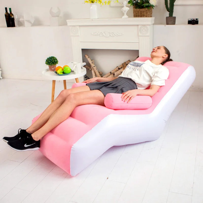 2025 Living Room S Shape Inflatable Sofa Chair Cheap Single Designer Sofa Lazy Divano Home Furniture