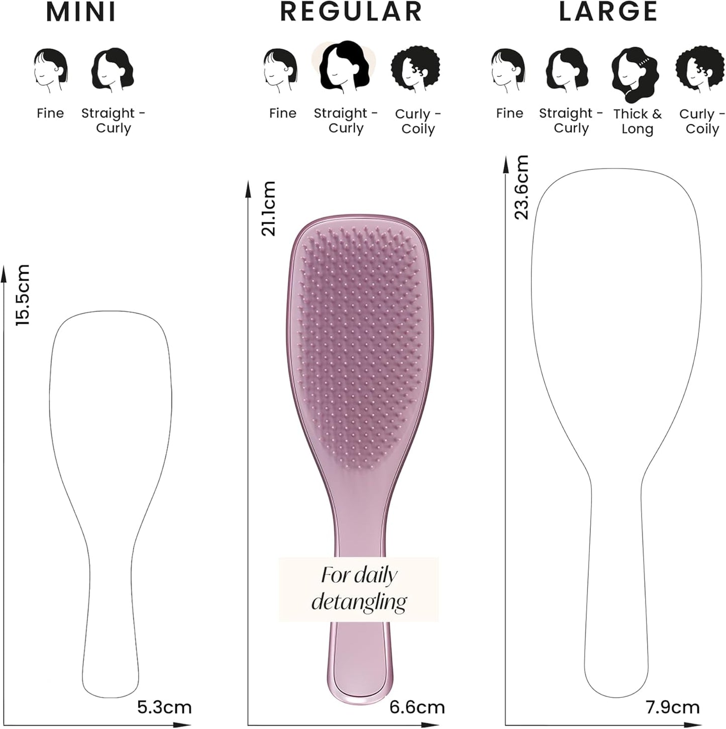 2025 Ultimate Detangler Chrome Hairbrush | for Wet & Dry Hair | Detangles All Hair Types | Reduces Breakage, Eliminates Knots | Two-Tiered Teeth & Comfortable Handle | Mauve Copper