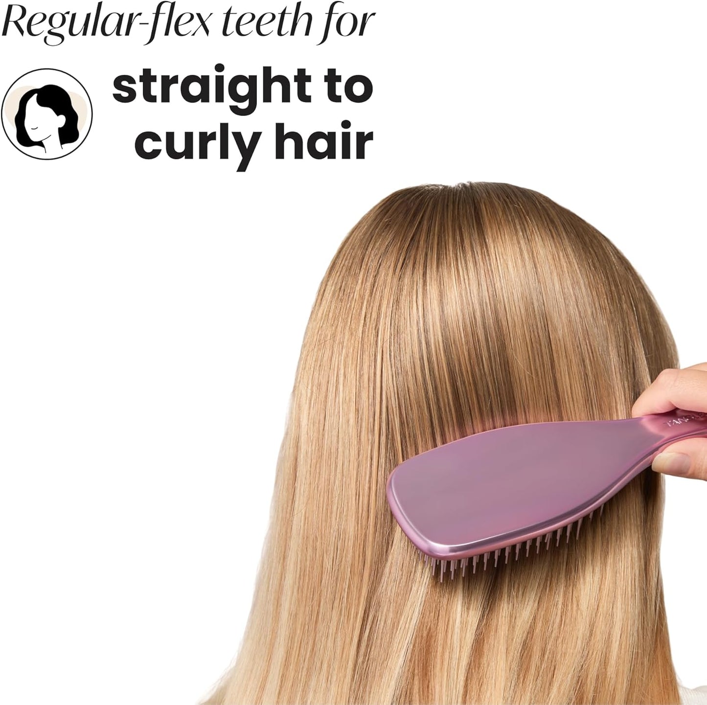 2025 Ultimate Detangler Chrome Hairbrush | for Wet & Dry Hair | Detangles All Hair Types | Reduces Breakage, Eliminates Knots | Two-Tiered Teeth & Comfortable Handle | Mauve Copper