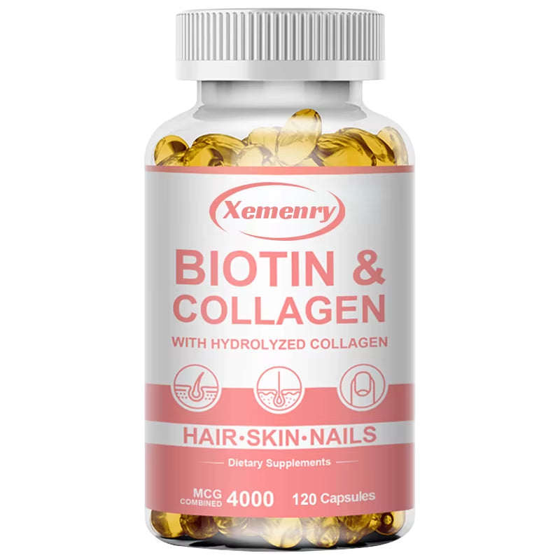 2026 Biotin and Collagen Supplement, Vegan Capsules Non-Gmo, Gluten-Free