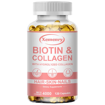 2026 Biotin and Collagen Supplement, Vegan Capsules Non-Gmo, Gluten-Free