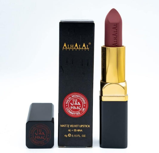 Halal MATTE VELVET LIPSTICK Long Lasting up to 16H Vegan and Cruelty-Free (AL-13-HINA)