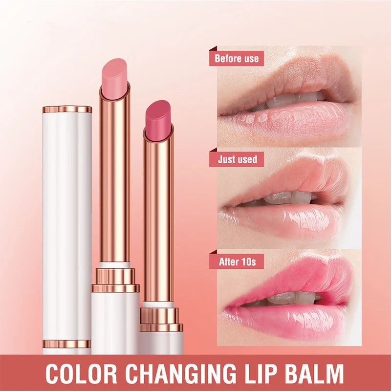 2026 Colour Changing Lip Balm, Vegan and Harmless Lip Balm, Pink Shimmering Lip Balm, Moisturizing and Plumping