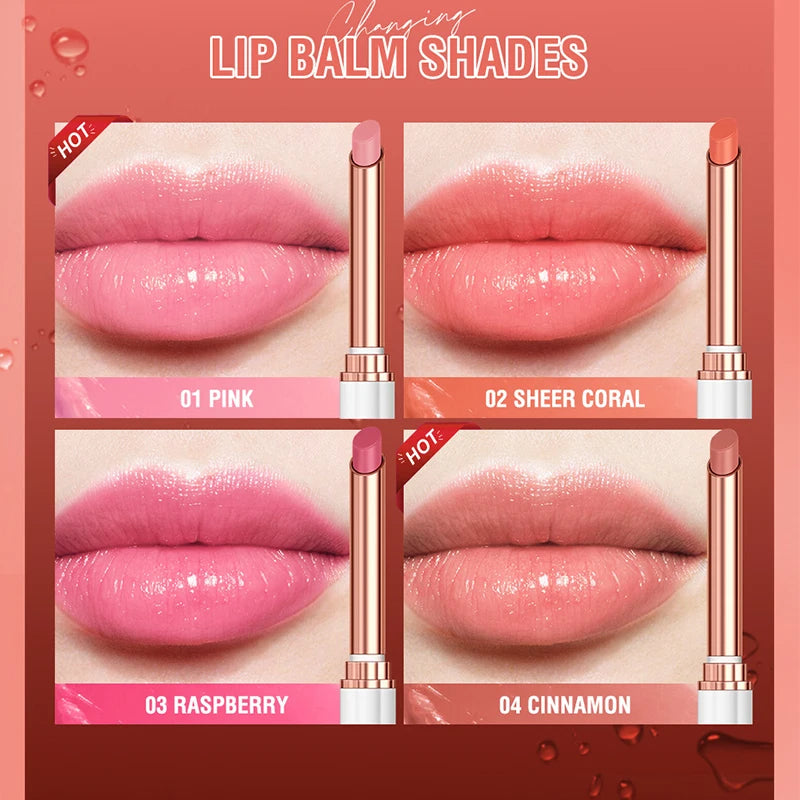 2026 Colour Changing Lip Balm, Vegan and Harmless Lip Balm, Pink Shimmering Lip Balm, Moisturizing and Plumping