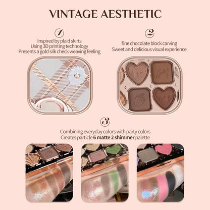 2025 Eyeshadow Palette - Highly Pigmented, Long-Lasting Vegan Formula with Shimmer, Matte, and Glitter Shades, Cruelty-Free