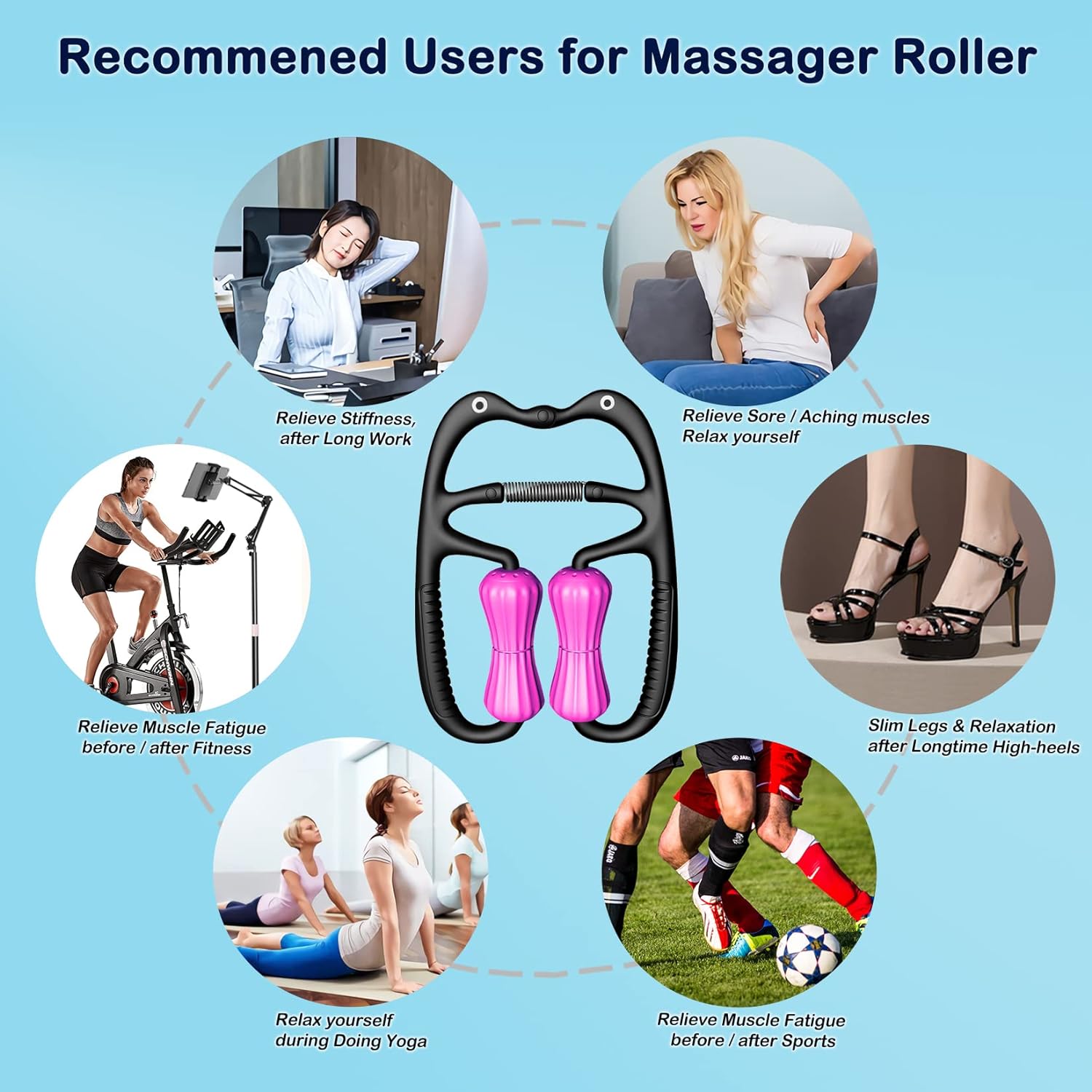 "Ultimate Leg Relief: Deep Tissue Muscle Roller for Therapeutic Leg Massage, Cellulite Reduction, and Muscle Recovery"