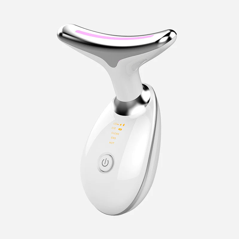 "Wavy Chic Beauty: 7 Color Facial Massager for Youthful Skin, Neck Firming, and Jawline Contouring - The Ultimate Anti-Aging Device for Daily Beauty"