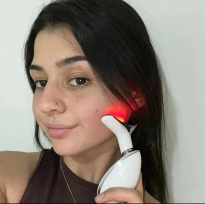 "Wavy Chic Beauty: 7 Color Facial Massager for Youthful Skin, Neck Firming, and Jawline Contouring - The Ultimate Anti-Aging Device for Daily Beauty"