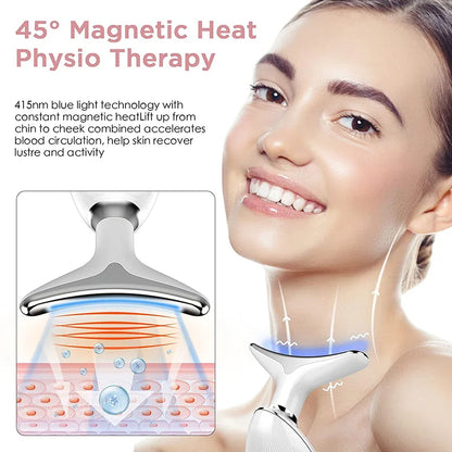 "Advanced Facial Lifting Device with EMS Microcurrent Technology for Skin Tightening, Wrinkle Reduction, and Double Chin Removal - Premium Skin Care Beauty Tool"