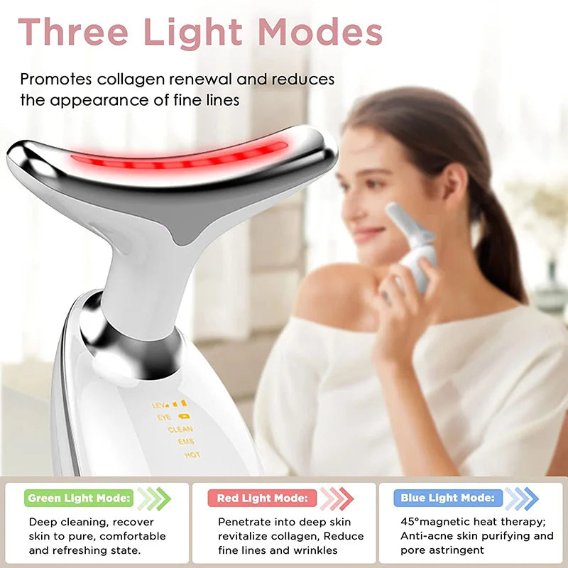 "Advanced Facial Lifting Device with EMS Microcurrent Technology for Skin Tightening, Wrinkle Reduction, and Double Chin Removal - Premium Skin Care Beauty Tool"