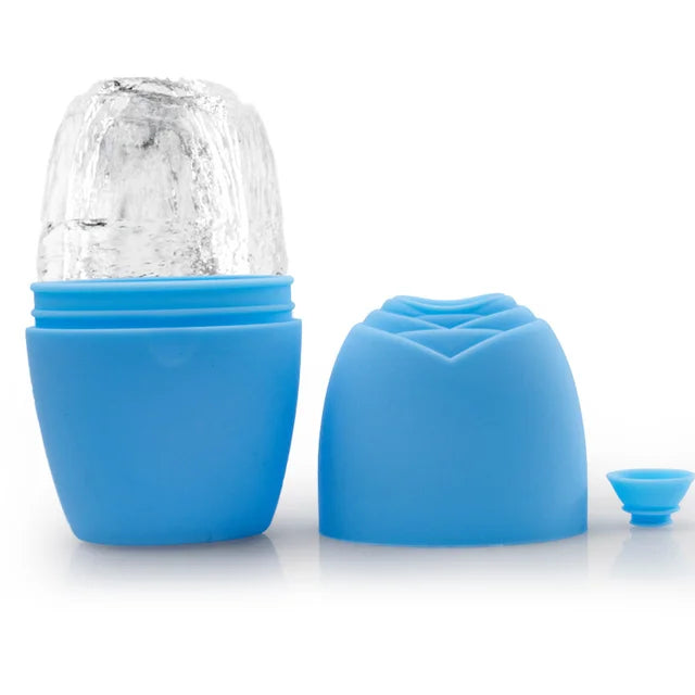 "Revitalize your Skin with our Silicone Ice Roller Cube Trays - Ultimate Face Massager for Acne Reduction, Pore Shrinkage, and Youthful Skin Care"