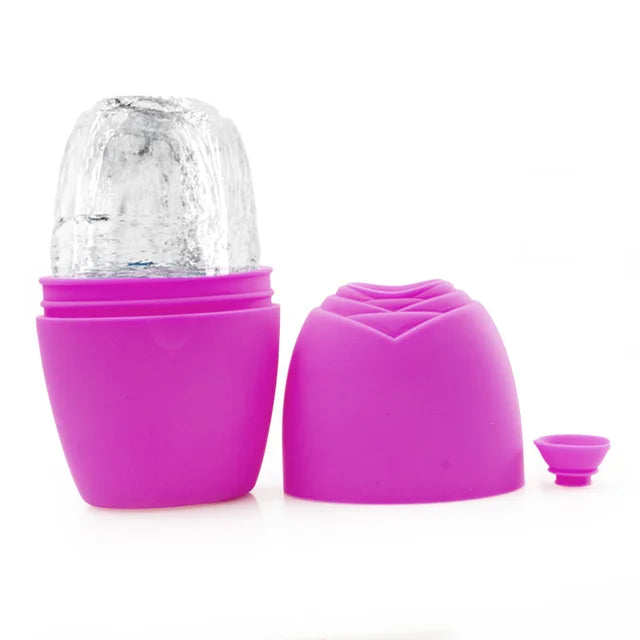 "Revitalize your Skin with our Silicone Ice Roller Cube Trays - Ultimate Face Massager for Acne Reduction, Pore Shrinkage, and Youthful Skin Care"