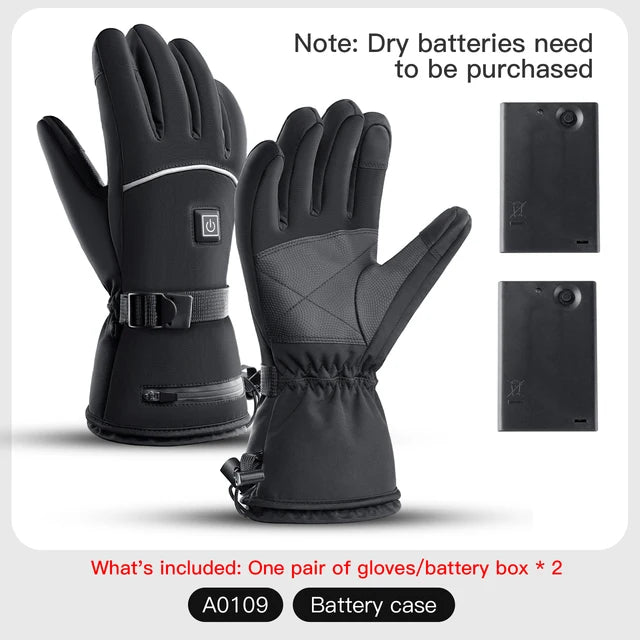 Professional Title: "Premium Waterproof Rechargeable Heated Gloves for Winter Sports and Outdoor Activities"