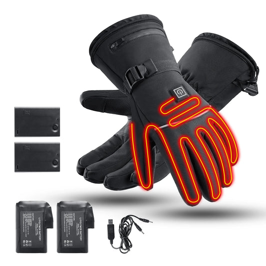 Professional Title: "Premium Waterproof Rechargeable Heated Gloves for Winter Sports and Outdoor Activities"